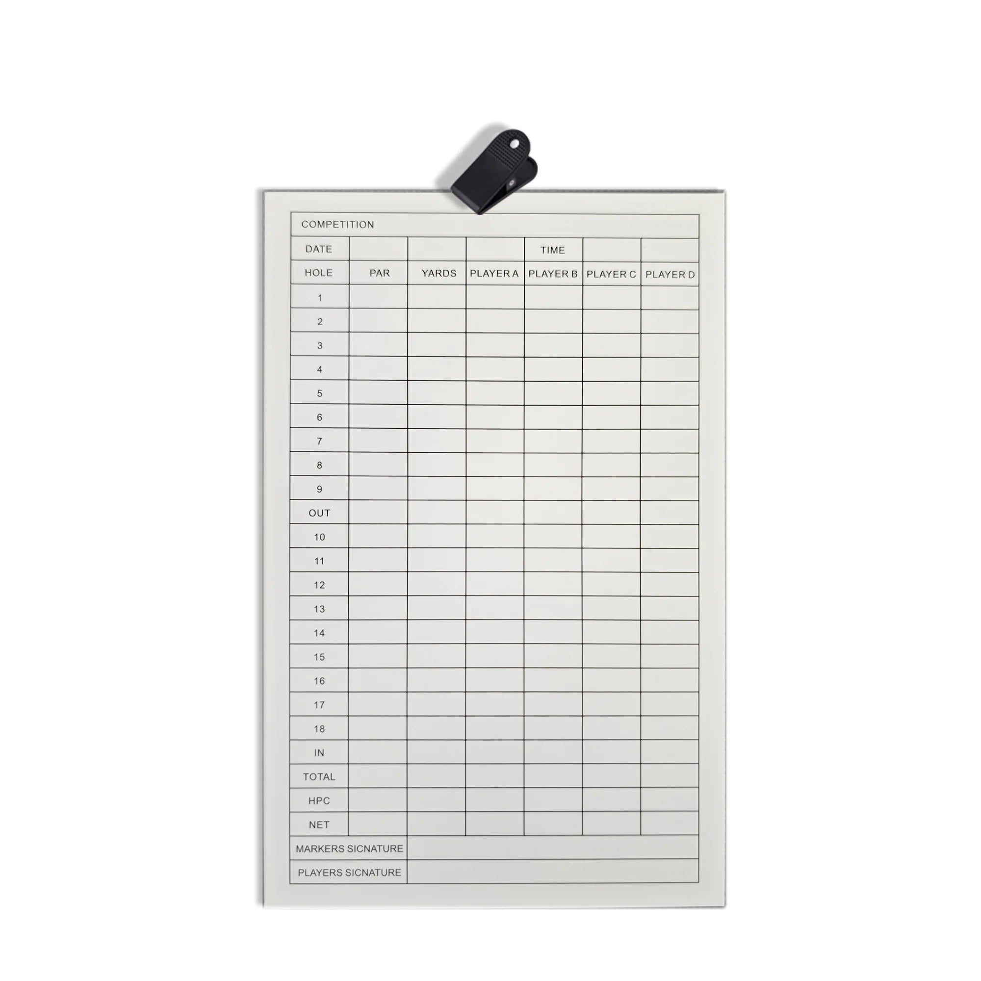 Robera Pro Scorecard and Holder Kit